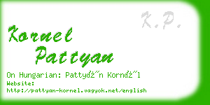 kornel pattyan business card